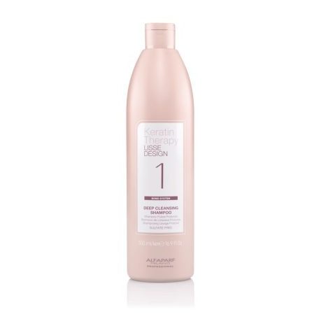 Alfaparf Keratin Therapy - Lisse Design "1" Bond System - Deep Cleansing Shampoo - 500 ml