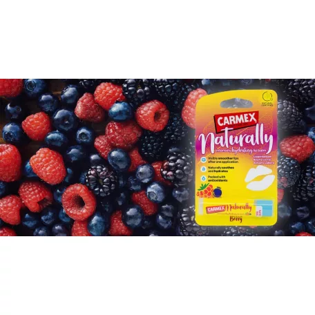 CARMEX Naturally intenzív hidratáló ajakápoló bogyós gyümölcsös