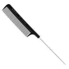 EUROStil stílfésű, fekete, fém vég 21,5cm (01467)