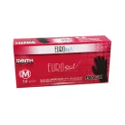 EUROSTIL Black Gloves Powder Free latex fekete gumikesztyű "L" 20 db