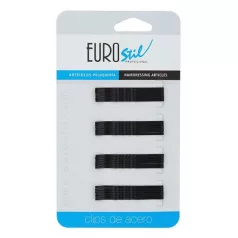   EuroStil hullámcsat egyenes matt fekete 5 cm 24db (04484/50)