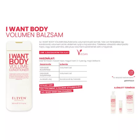 Eleven Australia - I Want Body Volume Conditioner - 300 ml