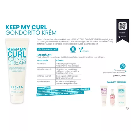 Eleven Australia - Keep My Curl Defining Cream - 150 ml