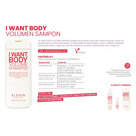 Eleven Australia - I Want Body Volume Shampoo - 300 ml